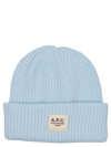 APC A.P.C. LOGO PATCH KNIT BEANIE