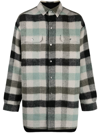 RICK OWENS BUTTON-UP CHECKED SHIRT