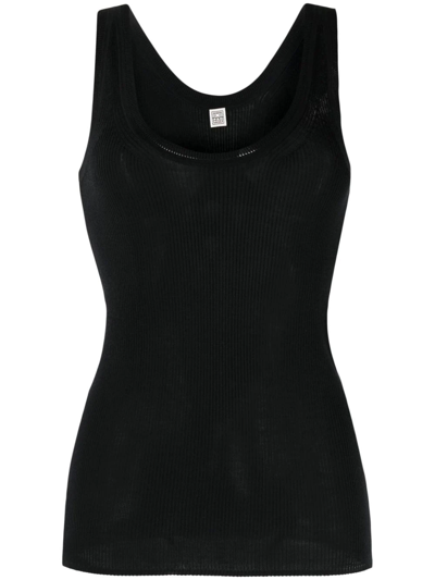 Totême Toteme Curved Rib Tank Top In Black