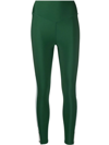 The Upside Southwest Dance Two-tone Stretch Leggings In Grün