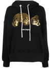 PALM ANGELS SEQUINED-BEAR OVERSIZED HOODIE