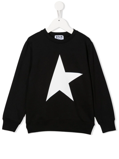 Golden Goose One Star-logo长袖卫衣 In Schwarz