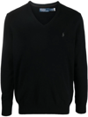 Polo Ralph Lauren Polo Pony Motif Sweater In Schwarz
