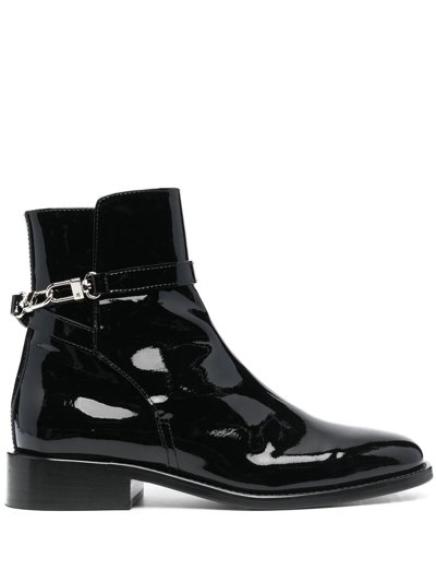 Totême The Jodhpur Patent-leather Boots In Black