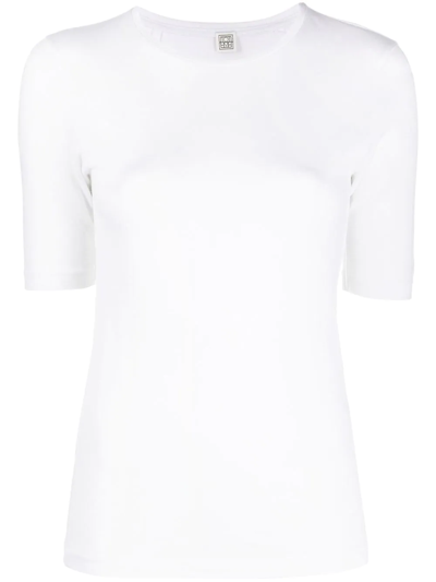 Totême Short Sleeved T-shirt In White