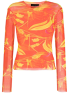 LOUISA BALLOU GRAPHIC PRINT LONG SLEEVE T-SHIRT