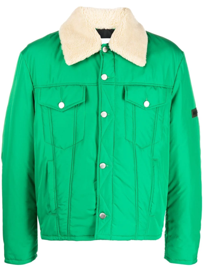 Ambush Logo-embossed Padded Shell Jacket In Green