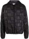 Ambush Monogram Quilted Nylon Jacket In Schwarz