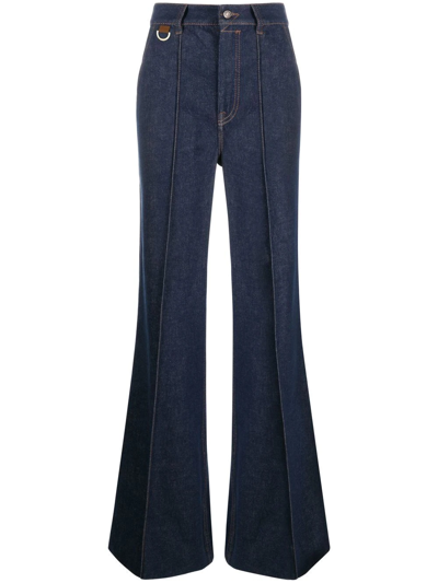 Zimmermann High-waisted Flared Jeans In Blue