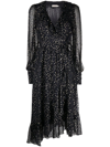 Zimmermann Polka-dot Silk Midi Dress - Women's - Silk/viscose/metallic Fibre In Blau