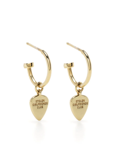 Stolen Girlfriends Club Guitar Anchor 9kt Gold Earrings