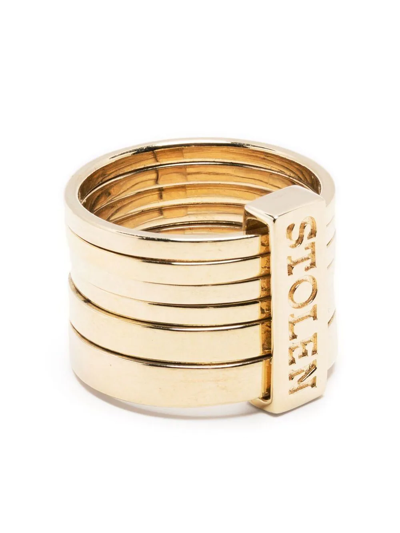 Stolen Girlfriends Club Six Piece Band 9kt Ring In Gold