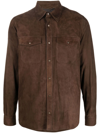 AJMONE FITTED SUEDE SHIRT