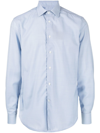 Corneliani Long-sleeve Wool Shirt In Blue