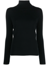 Allude Black Wool Turtleneck In Schwarz
