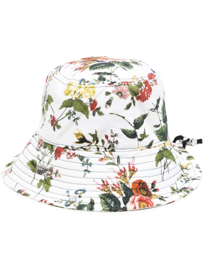 Erdem Women's Summer Wallpaper Bucket Hat In White