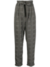 ANTONIO MARRAS CHECK-PRINT HIGH-WAISTED TROUSERS