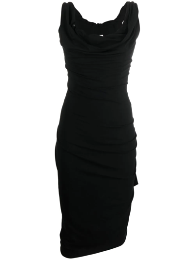 Vivienne Westwood Ginnie粘胶纤维平纹针织连衣裙 In Black