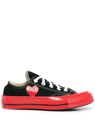 Comme Des Garçons Play X Converse Trainer Converse Red Sole Nera In Black