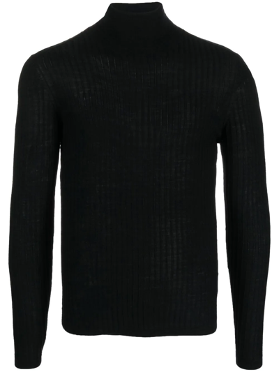 Ballantyne Black Wool Sweater In Nero