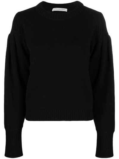 Philosophy Di Lorenzo Serafini Long Puff Sleeves Jumper In Black