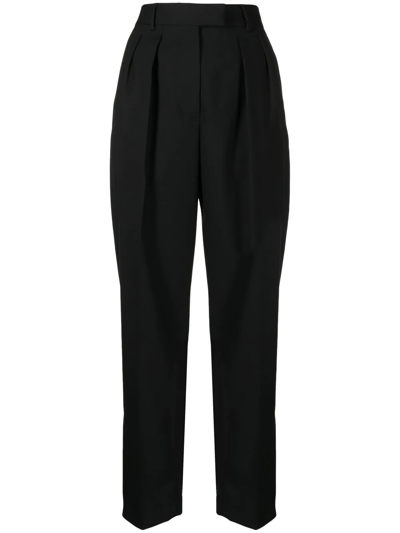 Paul Smith Wool Tapered Trousers In Black