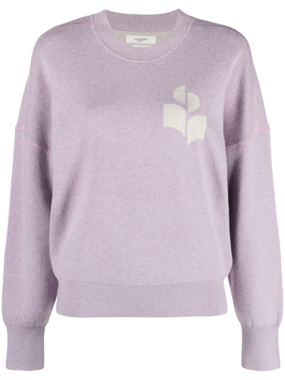 Isabel Marant Étoile Marisans Logo-intarsia Jumper In Purple