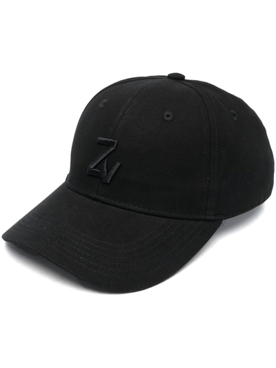 Zadig & Voltaire Logo-embroidered Baseball Cap In Schwarz