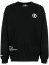 AAPE BY A BATHING APE LOGO-PATCH CREW-NECK SWEATSHIRT