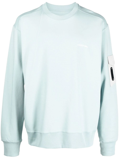 A-cold-wall* Patch-pocket Cotton Sweatshirt In Blau