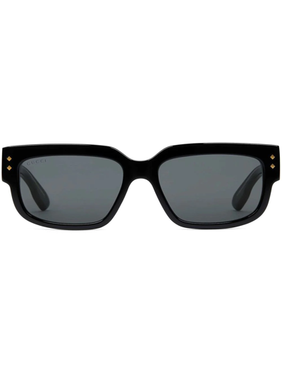 Gucci Rectangular-frame Tinted Sunglasses In Schwarz