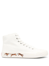 KENZO TIGER-PRINT LACE-UP SNEAKERS