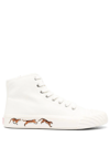 Kenzo School High-top Trainers Off White Female In Weiss
