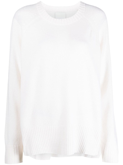 Allude Cashmere Crew-neck Jumper In Cream