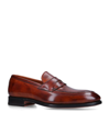 Bontoni Leather Principe Loafers In Braun