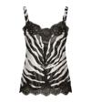 DOLCE & GABBANA ZEBRA PRINT CAMI TOP