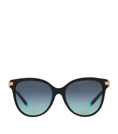 Tiffany & Co Crystal-embellished Pillow Sunglasses In Black