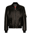 DOLCE & GABBANA LEATHER BOMBER JACKET