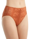 Bare The Essential Lace Hi-cut Brief In Cinnamon