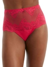 Le Mystere Lace Allure High-waist Panty In Bright Pink