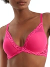 Natori Feathers Plunge Bra In Berry Fizz