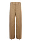 Burberry Wide-leg Tailored Trousers In Beige