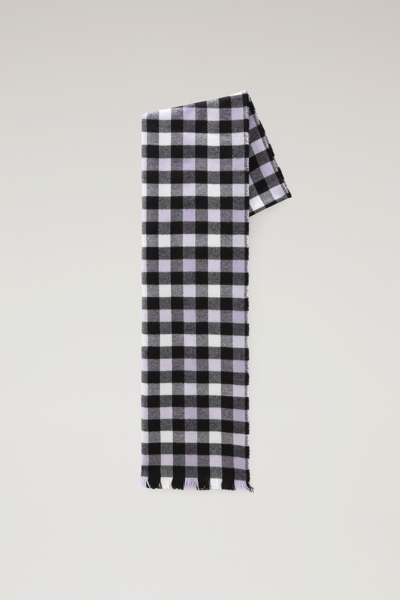 Woolrich Buffalo Gingham-print Scarf In Pink Buffalo