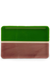 Les-ottomans Murano Colour-block Tray In Green