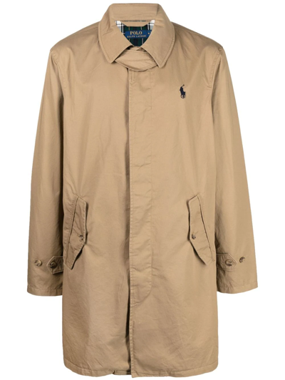 Polo Ralph Lauren Brand-embroidered Relaxed-fit Cotton-twill Jacket In Luxury Tan