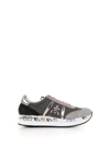 Premiata Sneaker Conny In Nabuk Grigio E Tessuto Tecnico In Grigio