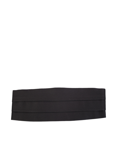 Tom Ford Buckle Silk Band In Black