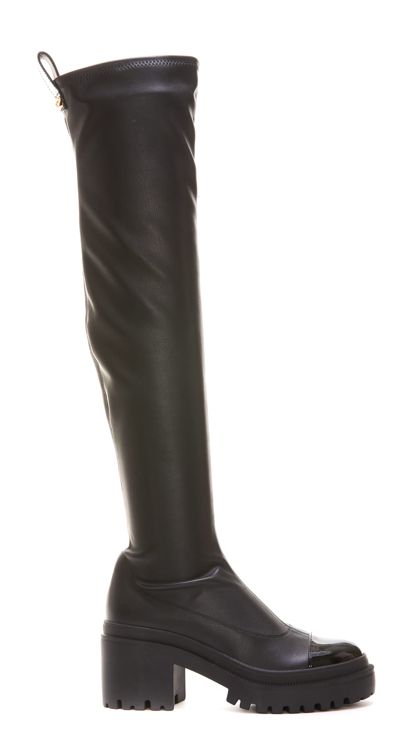 Giuseppe Zanotti Avela Stretch Knee-high Boots In Black