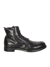 Officine Creative Lace-up Ankle Boots In Black