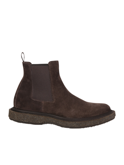 Officine Creative Suede Bullet Ankle Boots In Brown
